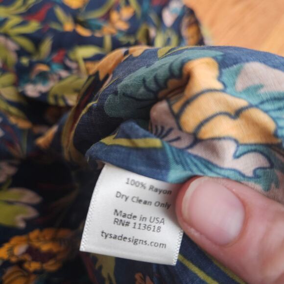 Tysa Floral Print Long Maxi Dress With Spaghetti Strap Sleeves Size 0 - Picture 5 of 6